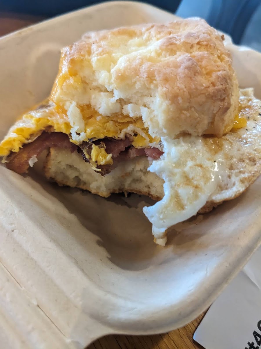 Bacon egg and cheese biscuit