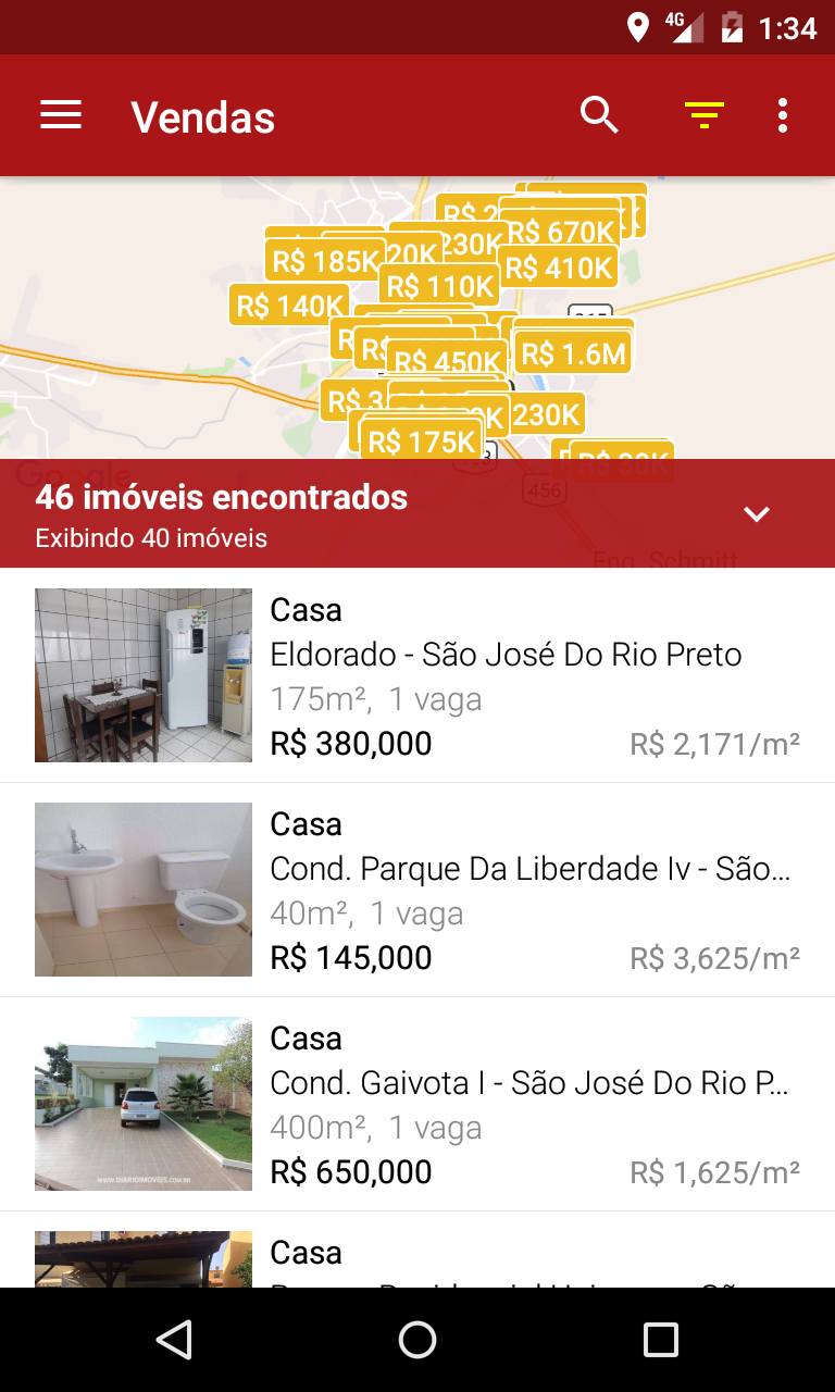 Android application Nero Imóveis screenshort