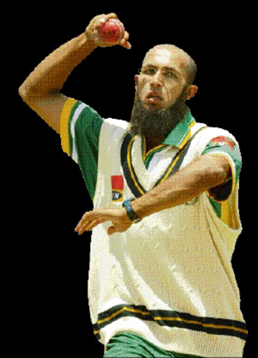 CENTURY: Proteas opening batsman Hashim Amla. Pic. Raymond Preston. 05/11/2004. © ST Hashim Amla, South Africa's first national cricketer of Indian descent, turns his arm over at the TUKS high performance centre in Pretoria yesterday pic by raymond preston on 5/11/2004