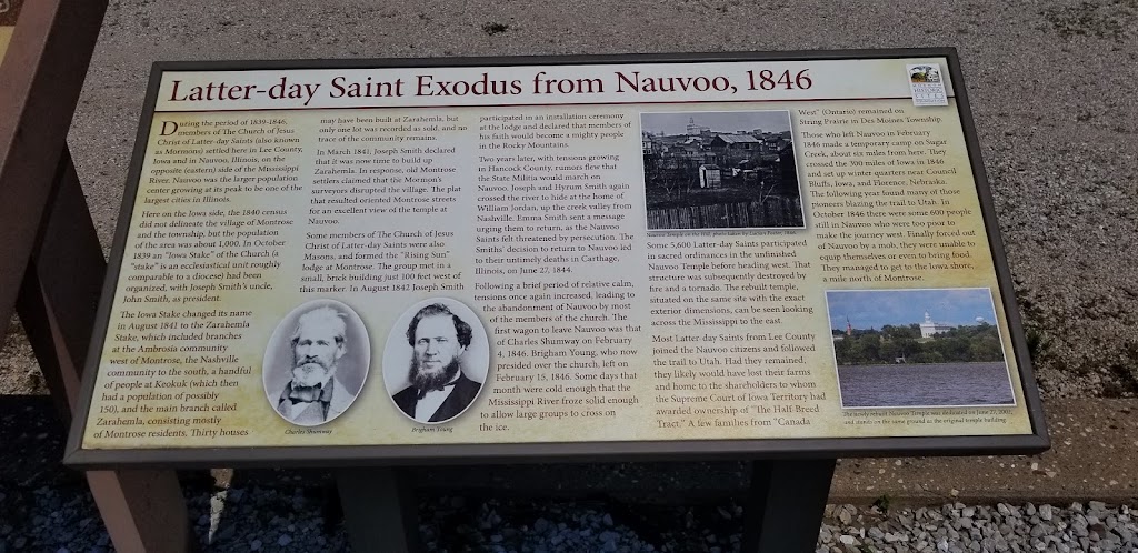 During the period of 1839-1846, members of The Church of Jesus Christ of Latter-day Saints (also known as Mormons) settled here in Lee County, Iowa and in Nauvoo, Illinois, on the opposite (eastern) ...