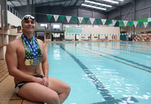 DETERMINED: Swimming champ Jared Burger Picture: STEPHANIE LLOYD