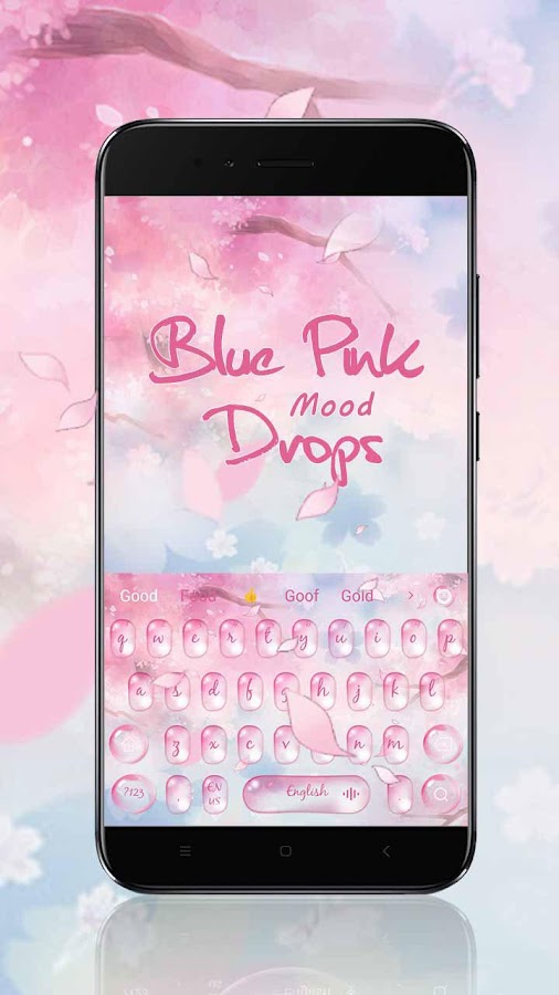 Pink drops blue mood keyboard — приложение на Android