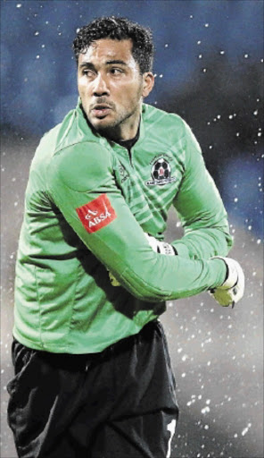 SAFE HANDS: Maritzburg United goalkeeper Shuaib Walters