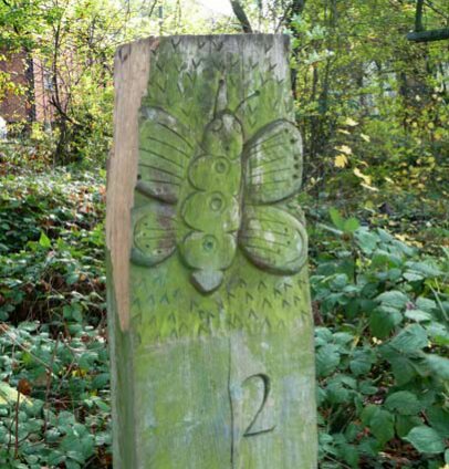 Butterfly Carved Totem 