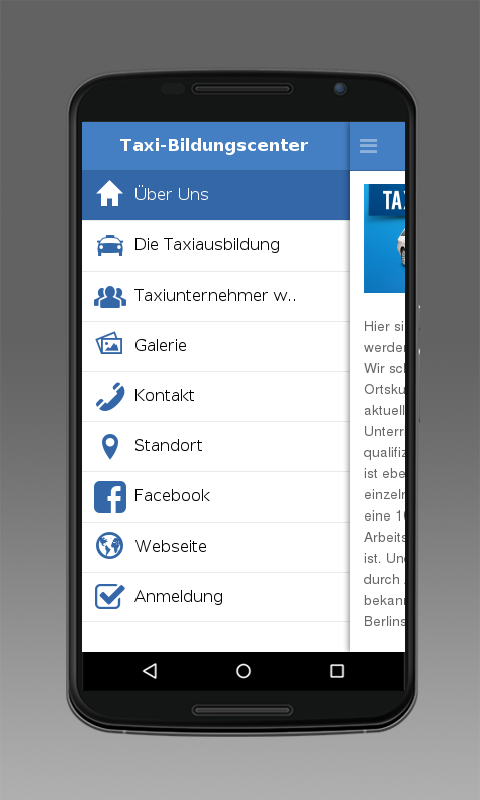Android application Taxi-Bildungscenter screenshort