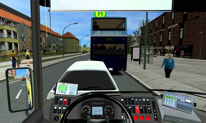 Android application Racing In Bus 3D screenshort