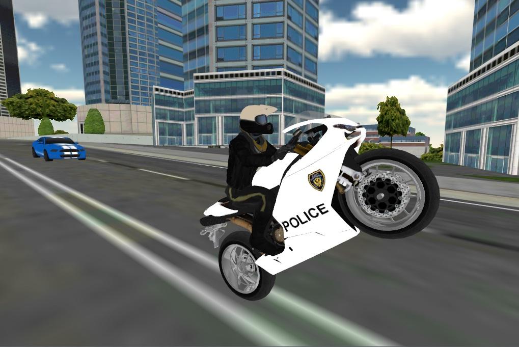 Android application Police Moto Bike Simulator 3D screenshort