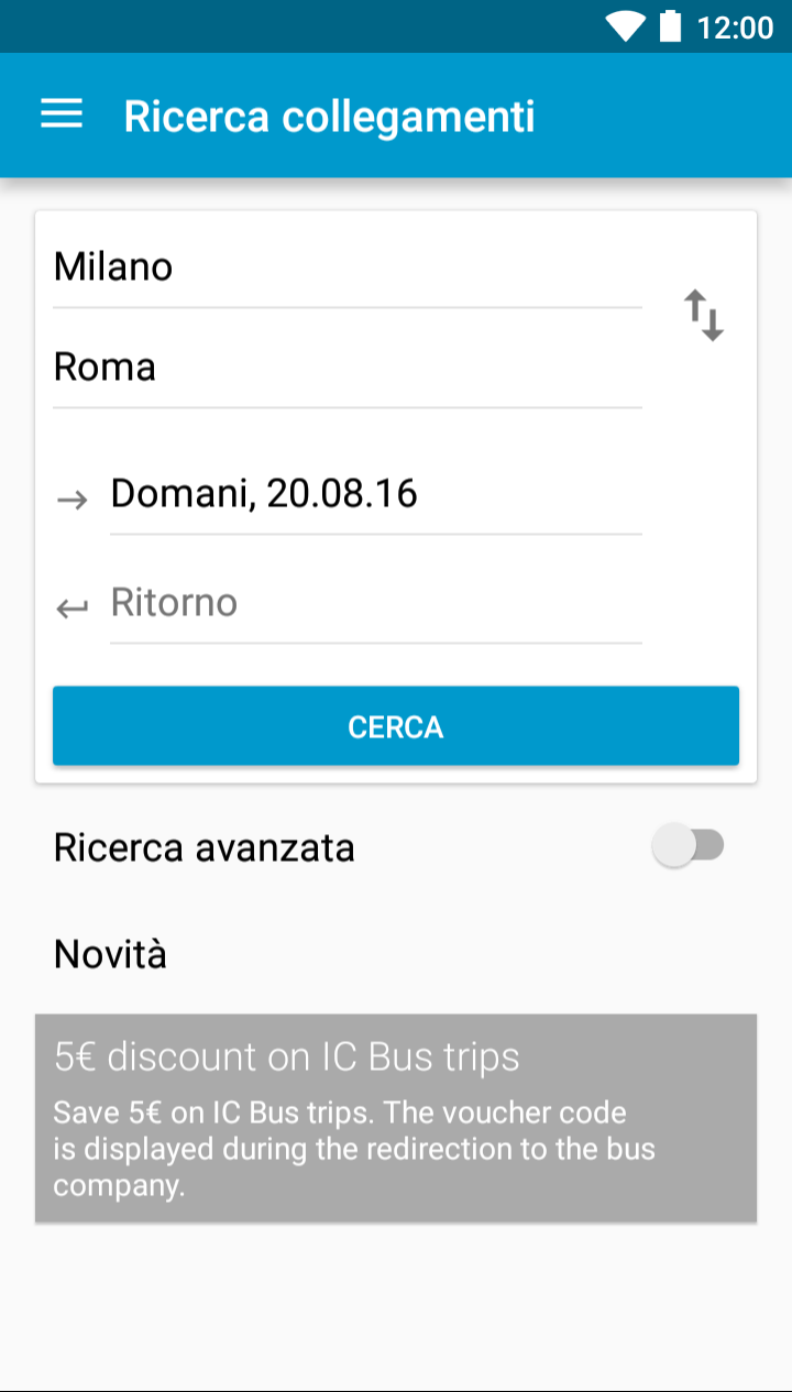 Android application Busradar: Bus Trip App screenshort