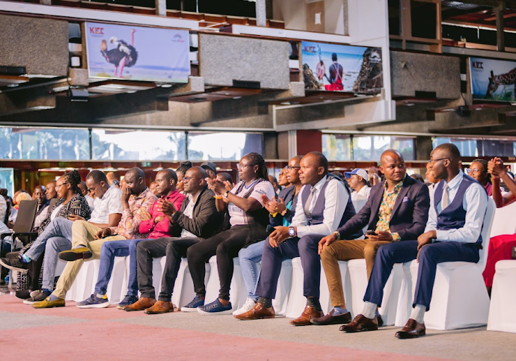 Members of the public during Battle of the Choirs 2024 at the KICC, Nairobi.