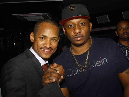 SONU chairman Babu Owino with rapper Bamboo at the B-Lounge official launch. Photo/MOSES MWANGI
