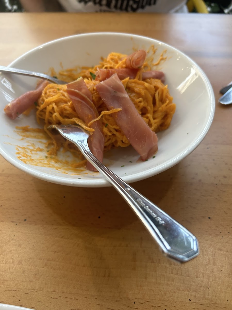 Pink pasta