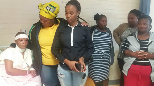 The ANCWL in the Eastern Cape went to visit Mihle in hospital after she was burnt alive and stuffed in a drawer by her boyfriend Picture: SUPPLIED