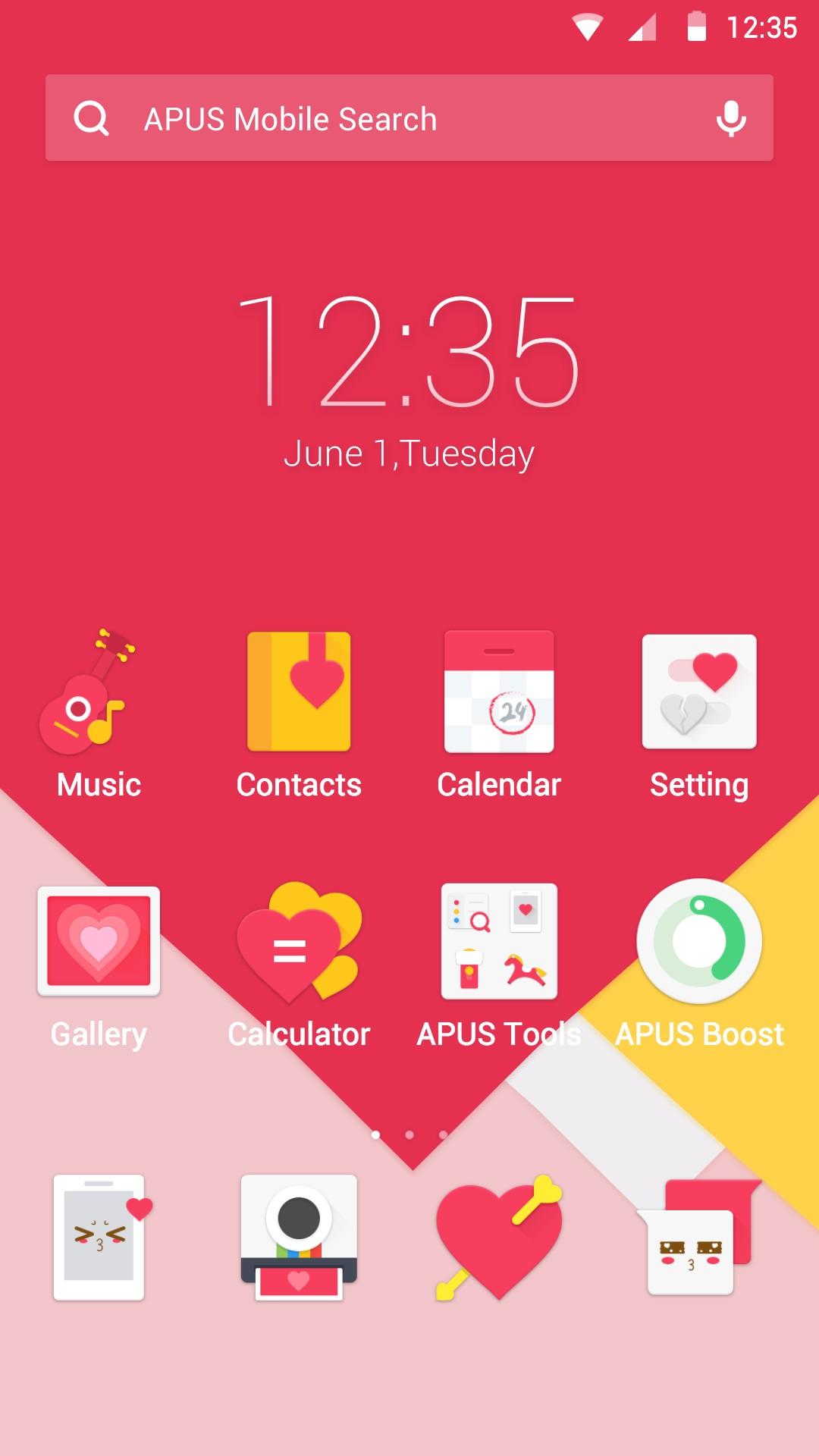 Android application LOVE STORY theme for APUS screenshort