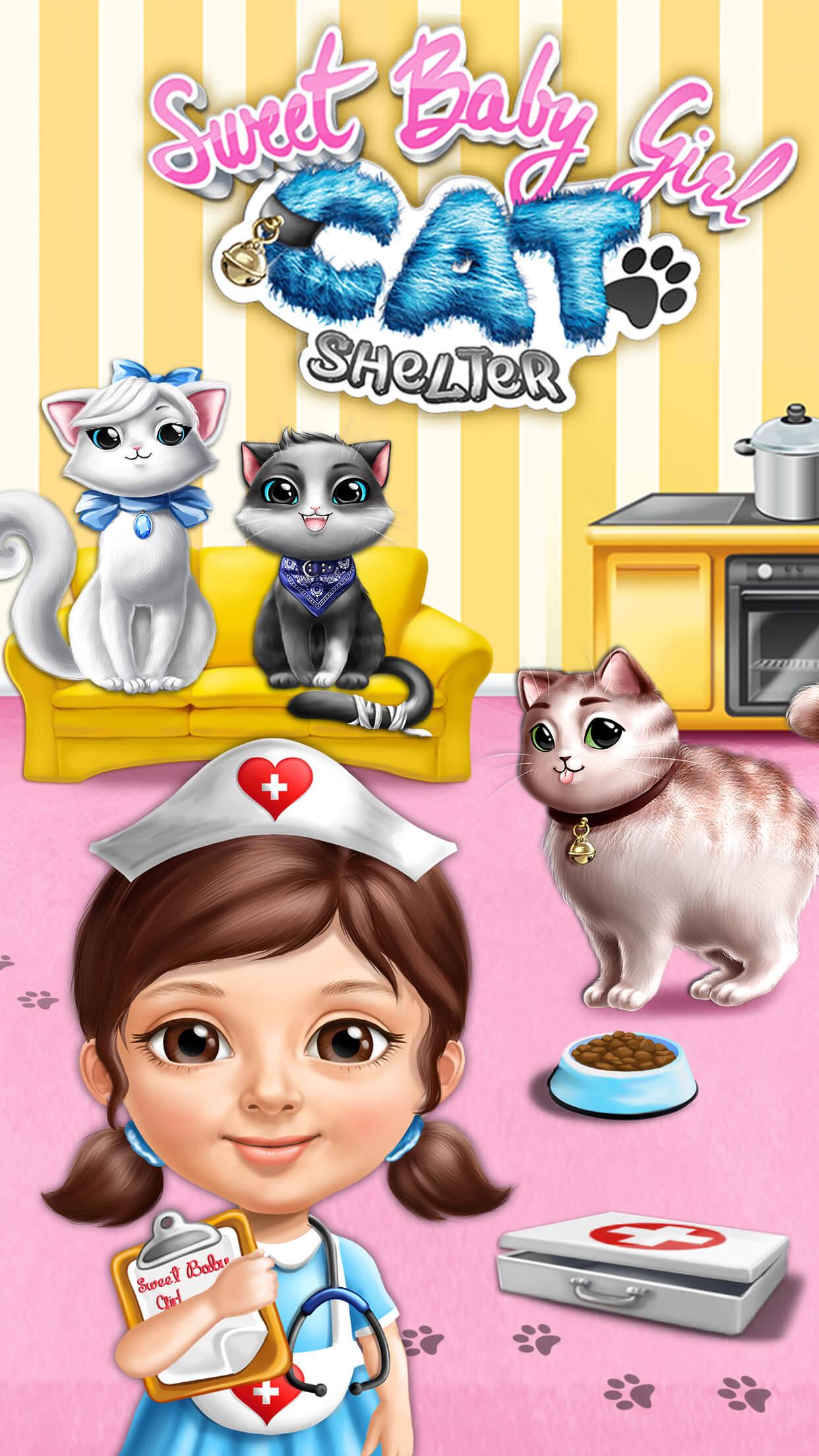 Android application Sweet Baby Girl Cat Shelter screenshort