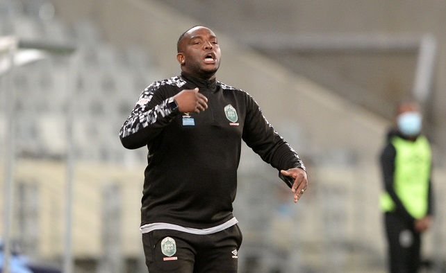 Benni McCarthy, head coach of AmaZulu, during the DStv Premiership match against Cape Town City FC at Cape Town Stadium on April 29, 2021.