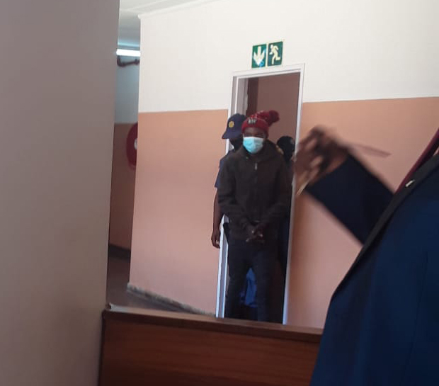 Nowa Makula, 32, is taken to his first court appearance in connection with the murder of six Eastern Cape family members, including three of his own children.