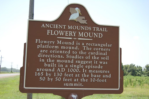 Flowery Mound is a rectangular platform mound. The corners are oriented to the cardinal directions. Studies of the soil in the mound suggest it was built in a single episode around AD 1000. It...
