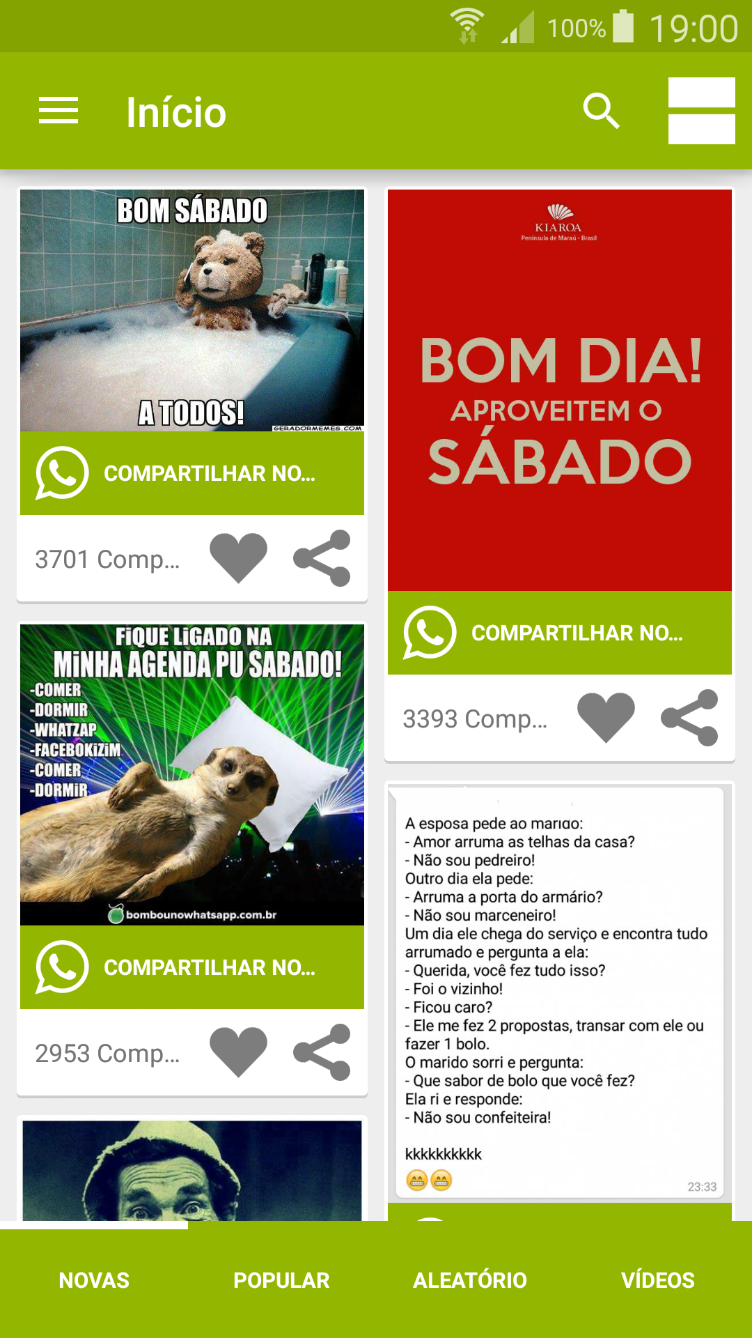 Android application Zueiras screenshort