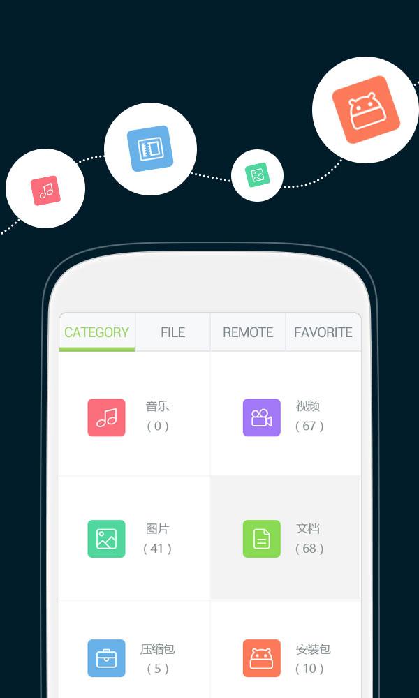 Android application BI file management screenshort