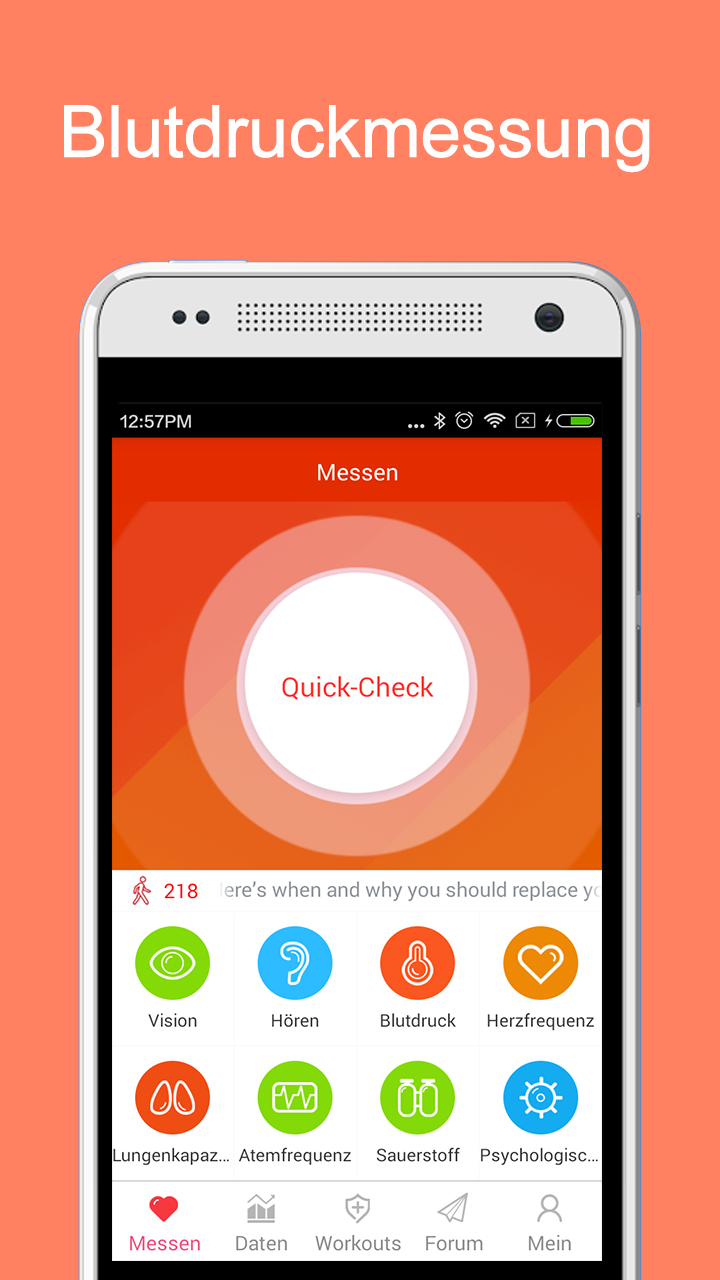 Android application iCare Health Monitor Pro screenshort