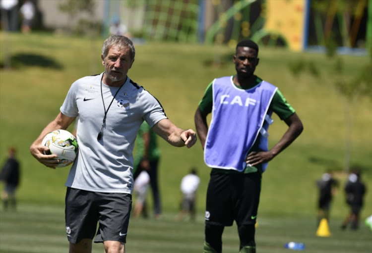 Head coach Stuart Baxter during the South African national mens soccer team training session at Steyn City School on November 13, 2018 in Johannesburg, South Africa.