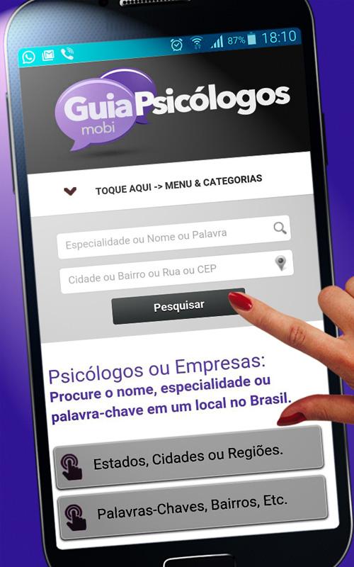 Android application GuiaMobi Psicólogos screenshort