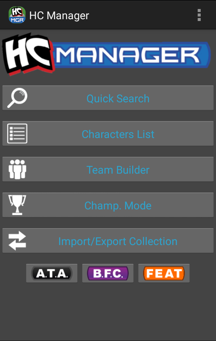 Android application HeroClix Manager screenshort