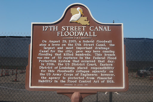 On August 29, 2005, a federal floodwall atop a levee on the 17th Street Canal, the largest and most important drainage Canal for the city, gave way here causing flooding that killed hundreds. This...