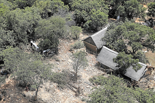 What was left of Blyde River Adventure Camp after flood waters rampaged through the site in Hoedspruit, Limpopo.