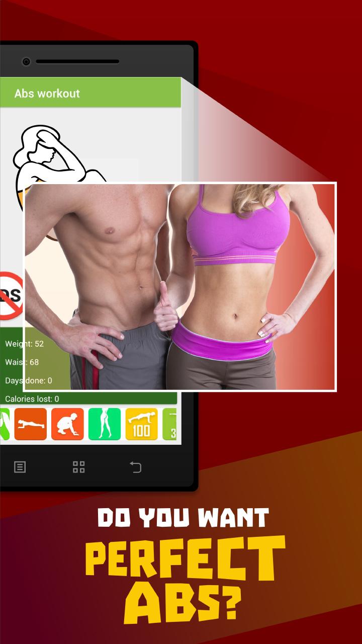Android application Perfect abs - Six Pack workout screenshort