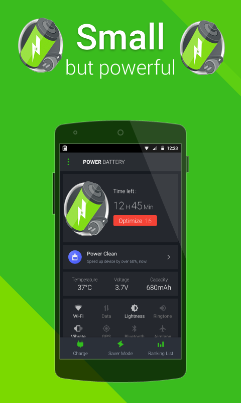 Android application Battery Saver 2016 screenshort