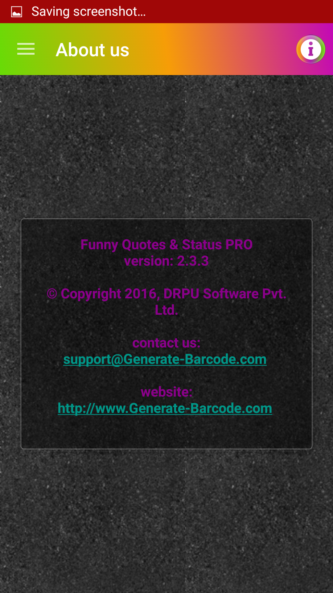 Android application Funny Quotes &amp; Status PRO screenshort