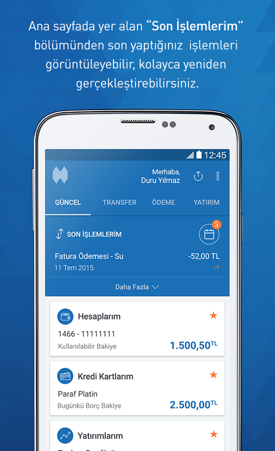 Android application Halkbank Mobil screenshort