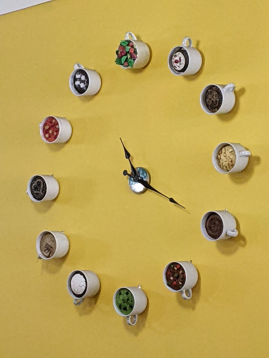 3-D whimsical food-related clock