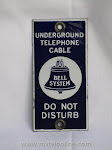 Signs - 3.5 X 7 1921 Bell Underground Cable