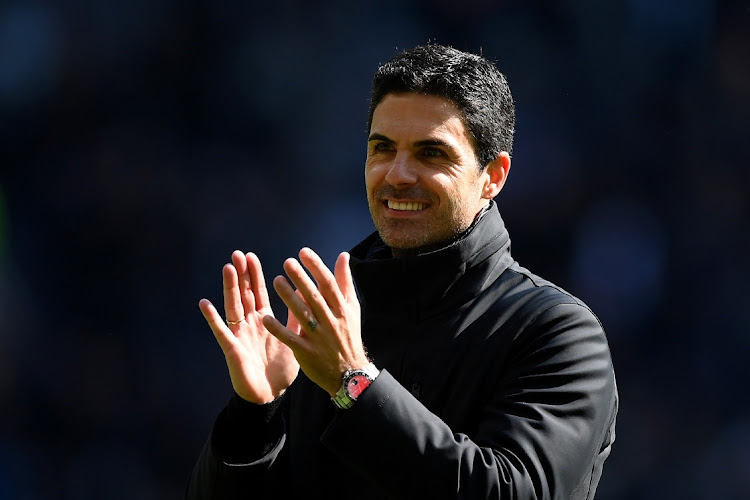 Arsenal manager Mikel Arteta applauds the fans after the team's victory during the Premier League match between Tottenham Hotspur and Arsenal FC at Tottenham Hotspur Stadium on April 28 2024 in London, England. Picture: JUSTIN SETTERFIELD/GETTY IMAGES