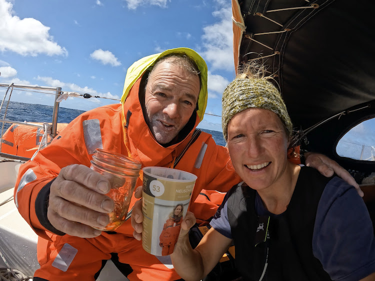 South Africa's Kirsten Neuschäfer successfully plucked fellow competitor Tapio Lehtinen from the southern Indian Ocean before going on to win the Golden Globe Race.