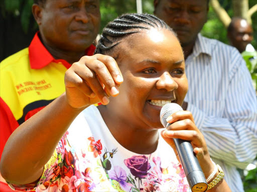 Radio journalist Doris Donya who is contesting the Kisii County woman rep's seat on a Jubilee Party ticket. She will face incumbent Mary Otara on April 21