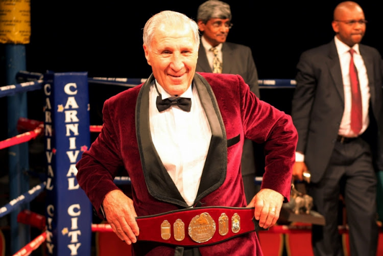 A file photo of Willie Toweel during the Willie Toweel Benefit dinner at Carnival City in Brakpan, South Africa. Willie Toweel is the only man to win 4 SA titles at different weights and is being presented with a BSA Blazer & award.