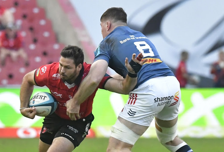 Marius Louw of the Lions with the ball during their United Rugby Championship match against Munster on April 27. Munster had a good day out the last time the Lions played at Ellis Park.