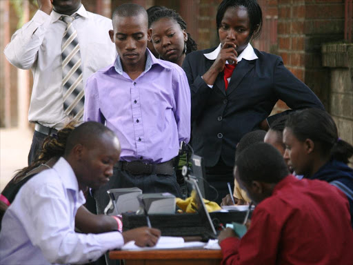 Voters queuing at a registration centre in Nairobi on February 14, 2017. /HEZRON NJOROGE