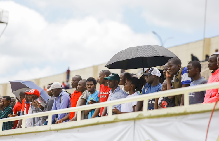 Fans during the Absa Kip Keino Classic sponsored by Absa Bank, at the Nyayo National Stadium on April 20, 2024.
