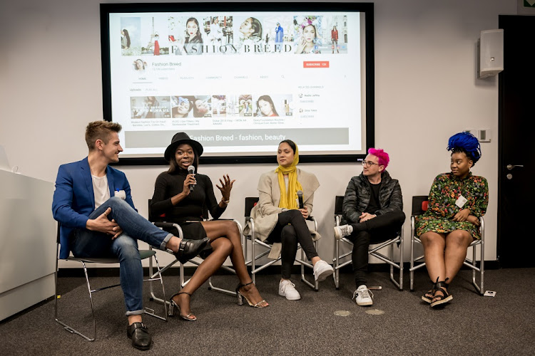 From left: TV presenter and businessman Danilo Acquisto, Youtubers Moyin Oloruntoba, Aqeelah Harron Ally, Grant Hinds and Thembe Mahlaba.