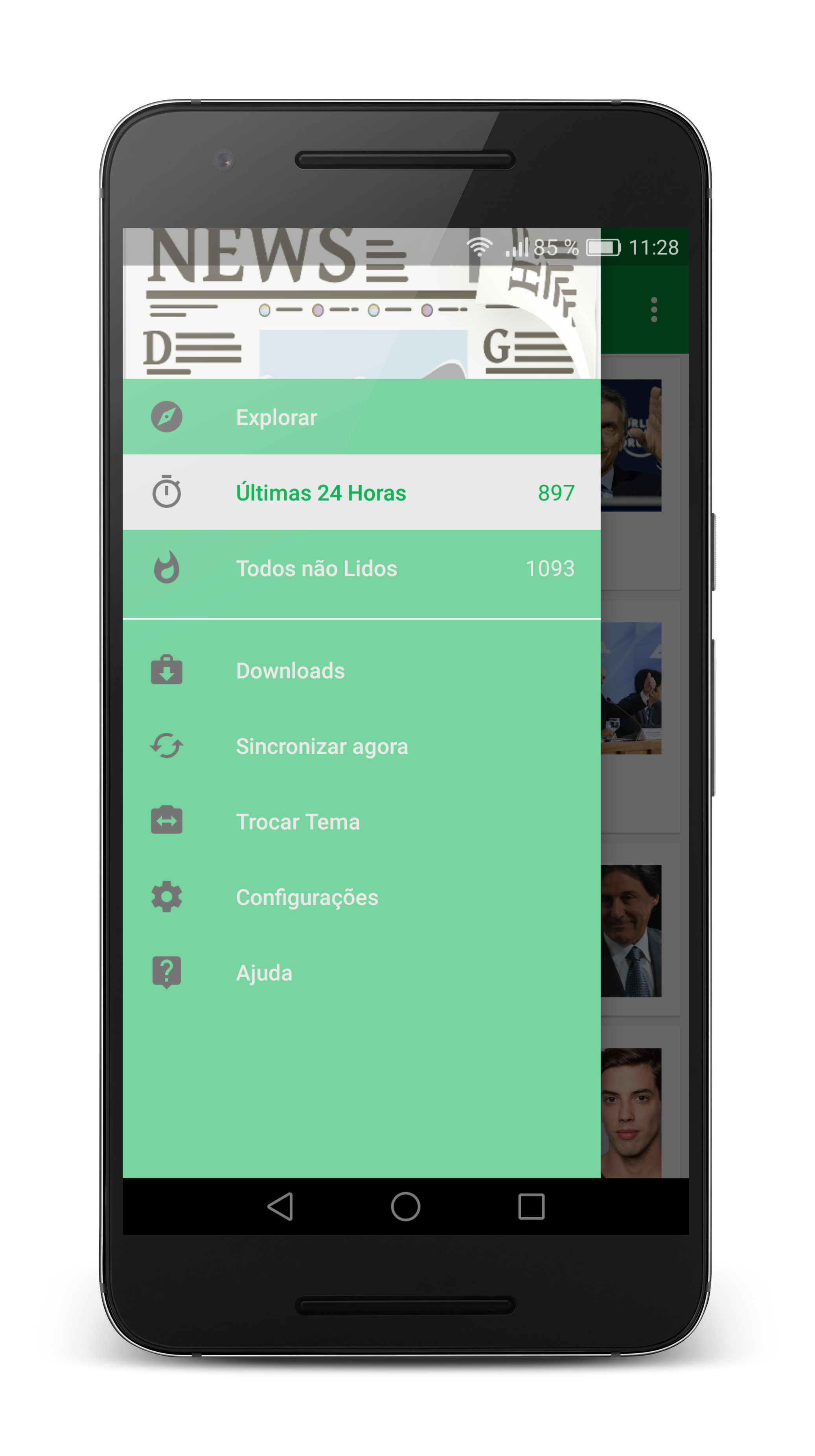 Android application Notícias Brasil screenshort