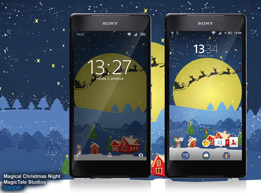 Android application Theme eXp - Magical Christmas screenshort