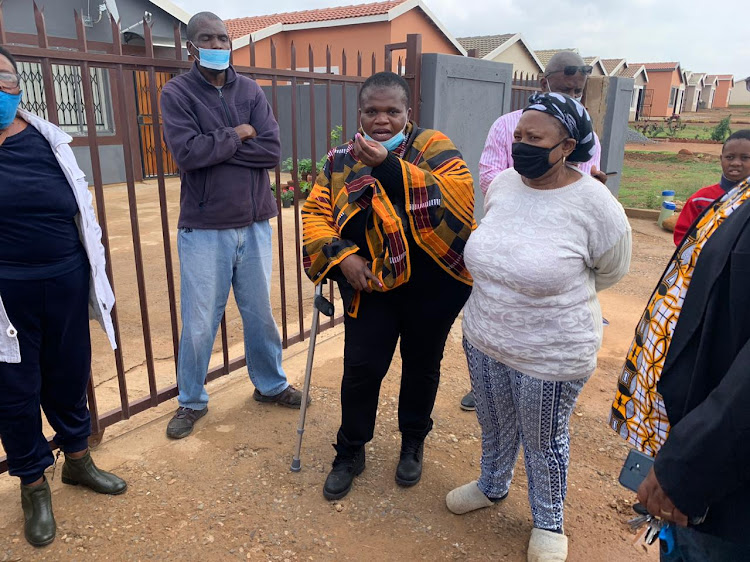 Cogta portfolio committee chair Faith Muthambi met residents of Nellmapius Ext 22 who have not had electricity since 2016 when they moved into the development.