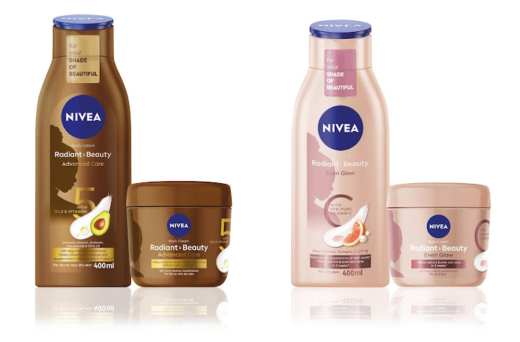 The products in the Nivea Radiant & Beauty collection are available as creams and body lotions.