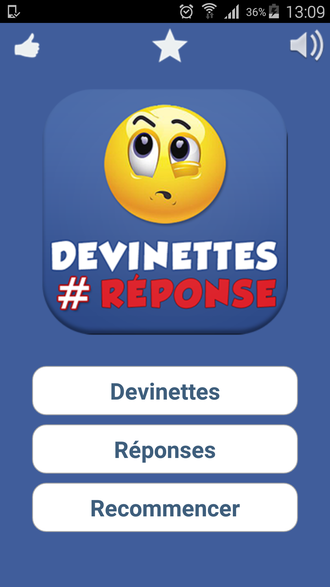 Android application Devinettes Quiz et Charades screenshort