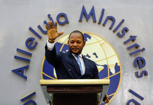 Alleluia Ministries Pastor Alph Lukau at his main church in Sandton.