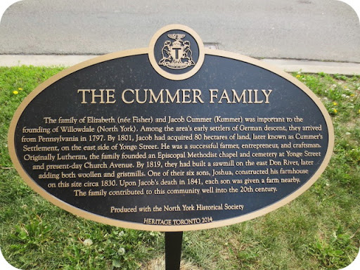 The family of Elizabeth (née Fisher) and Jacob Cummer (Kummer) was important to the founding of Willowdale (North York). Among the area's early settlers of German descent, they arrived from...